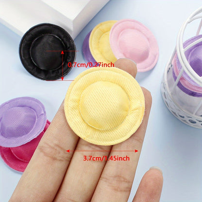 10PCS 3.7cm Vintage Dome Mini Hat Charms