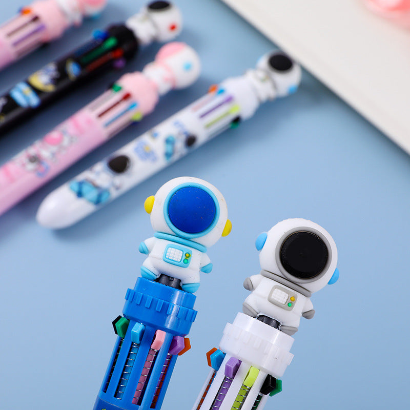10-Piece 10-in-1 Colorful Astronaut Ballpoint Pens