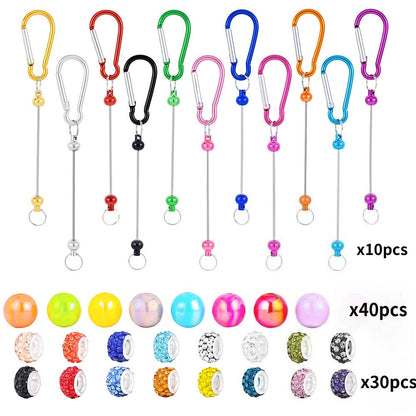 D-Shaped Beadable Keychain Kits
