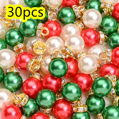 30pcs/set Halloween Christmas Imitation Pearl Pendant Beads