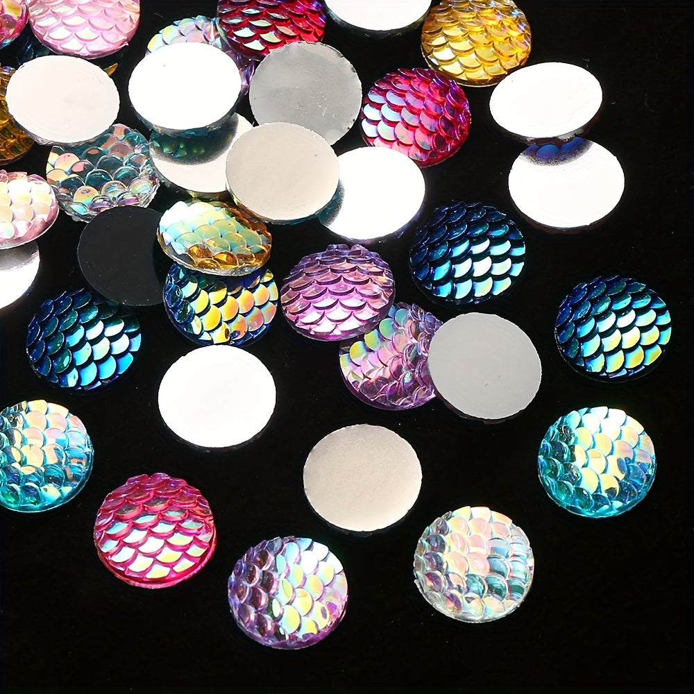 Resin Fish Scale Dome Flatback Embellishments