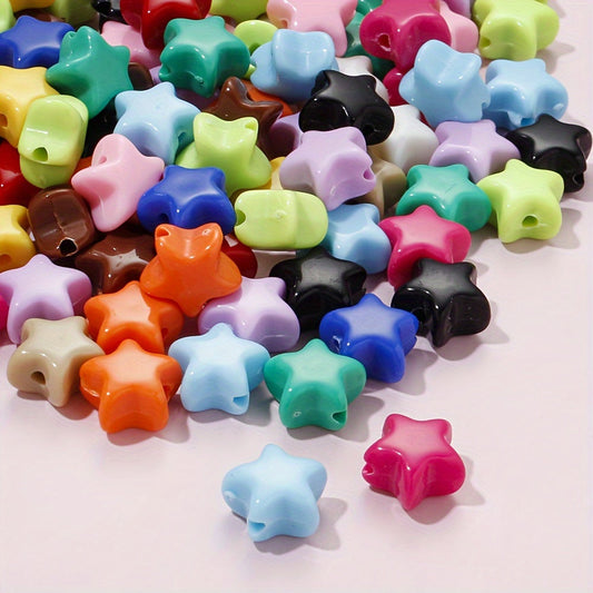 100PCS 11×12mm Luminous Star Acrylic Bead Set