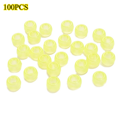 Glow-in-the-Dark Acrylic Barrel Beads