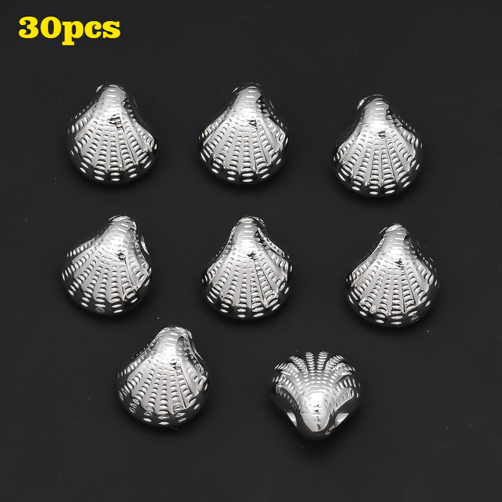30pcs/set 11x12mm CCB Plastic Shell Beads
