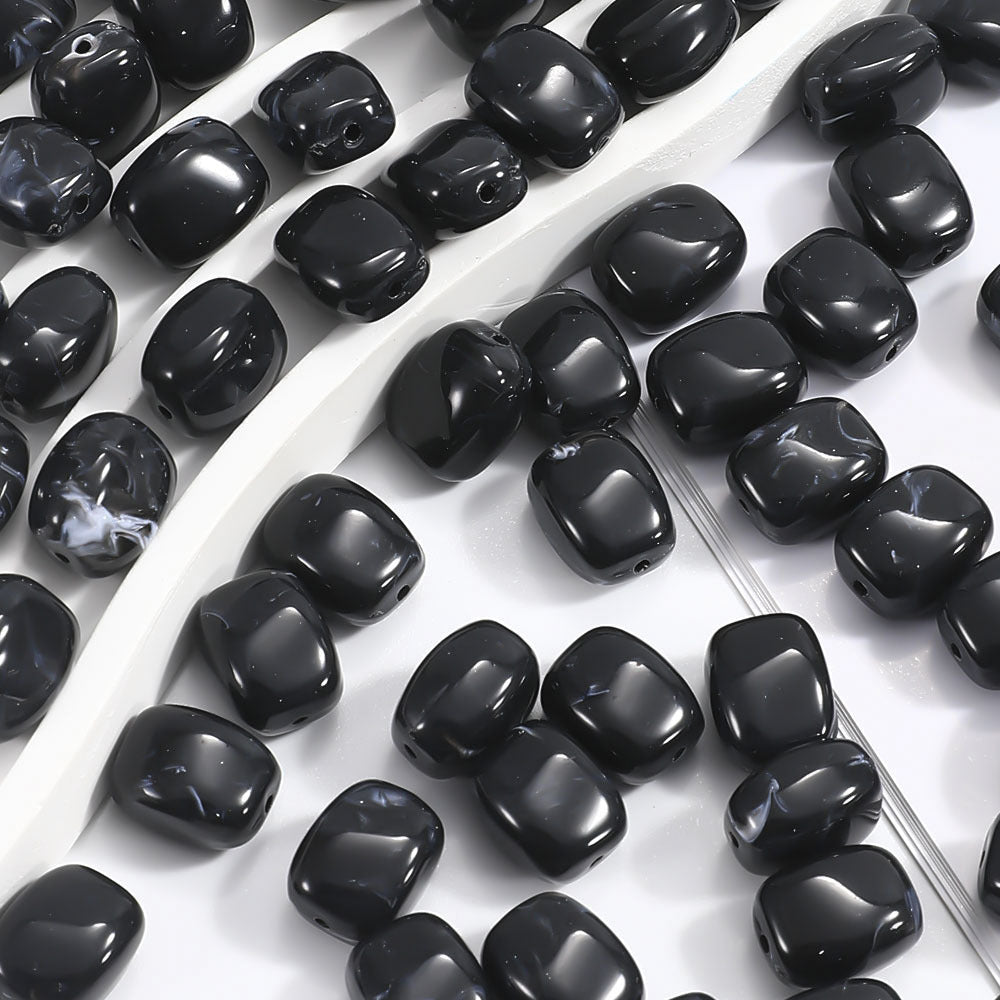 Multicolor Acrylic Straight-Hole Spacer Beads