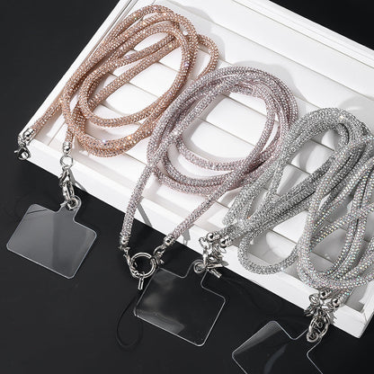 1PC 70cm Rhinestone Detachable Phone Lanyard