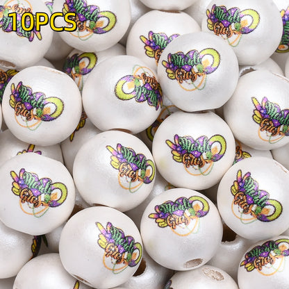 10pcs/set 16mm Carnival Wooden Beads