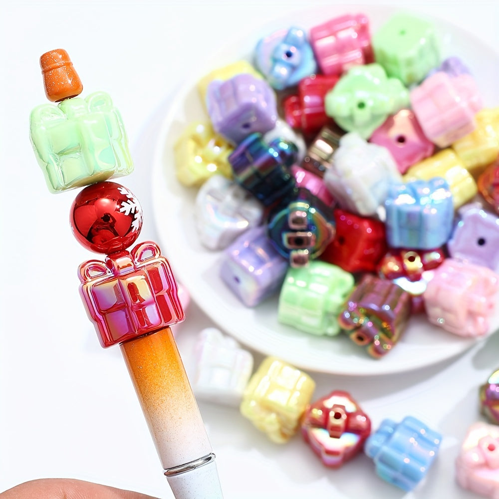 Gift Box Shape Acrylic Beads