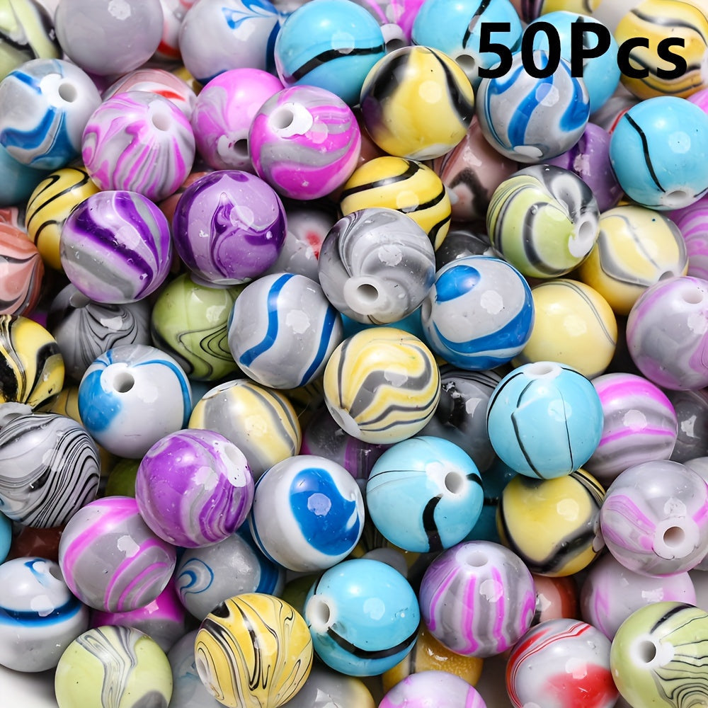 8–16mm Multicolor Round Acrylic Bead Set