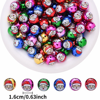Santa Acrylic Beads