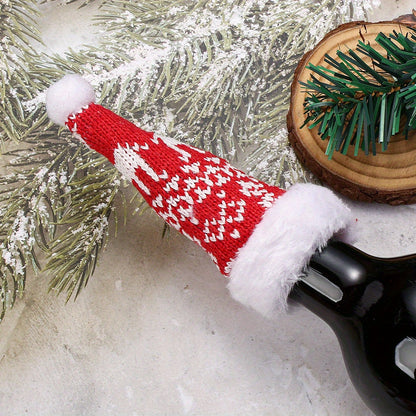 Christmas Knit Santa Hat Cutlery Holder