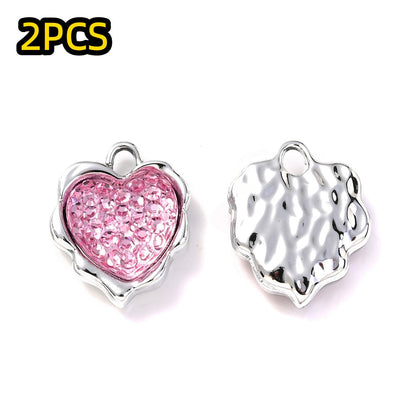 Heart Rhinestone Pendant Set