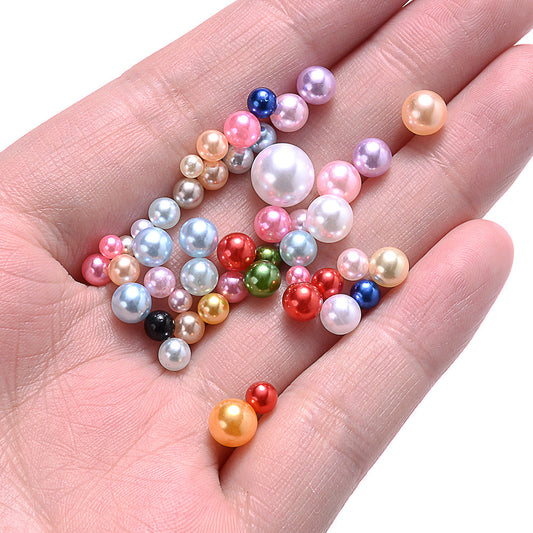 Mixed Color Acrylic Imitation Pearl Beads
