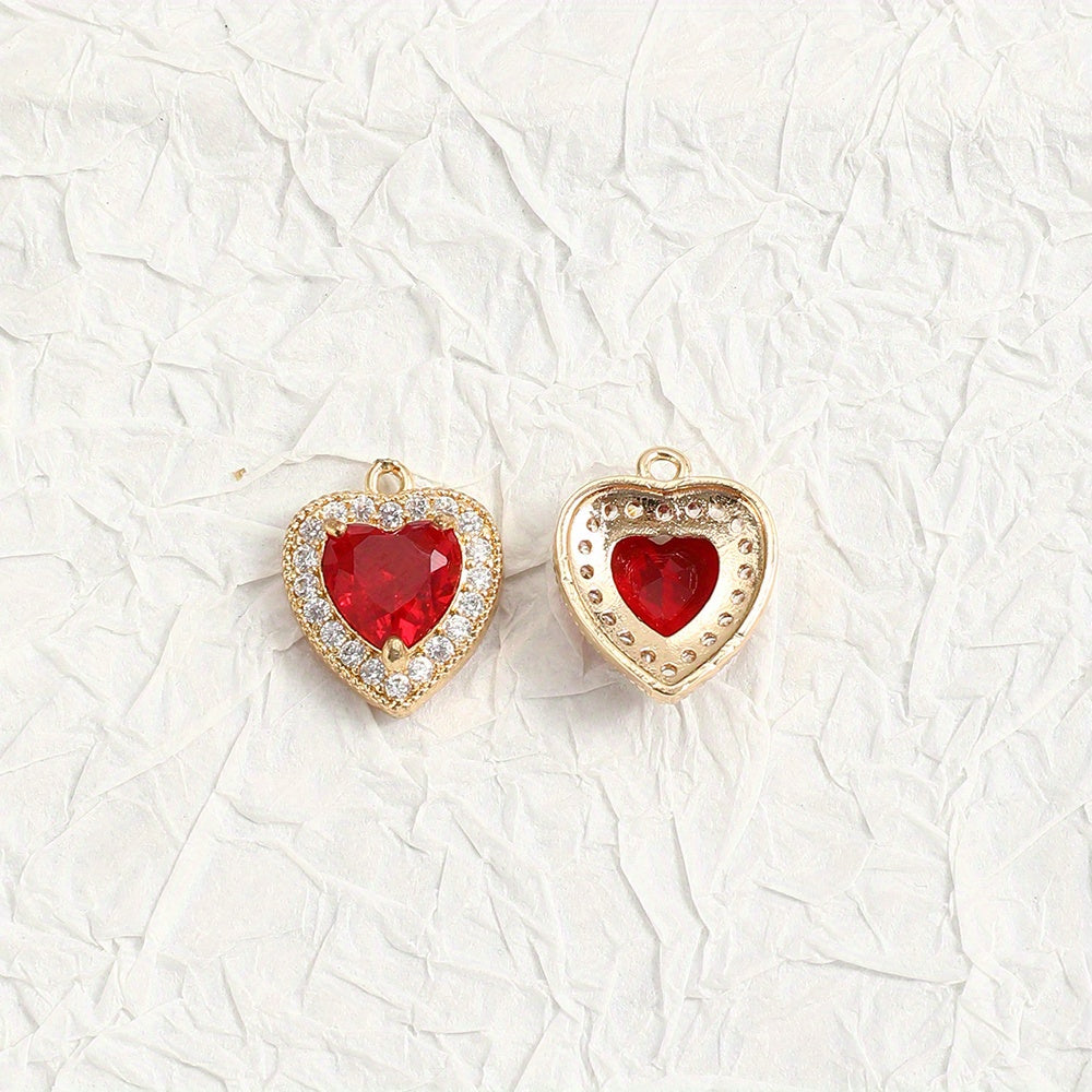 Vintage Heart Glass Pendants