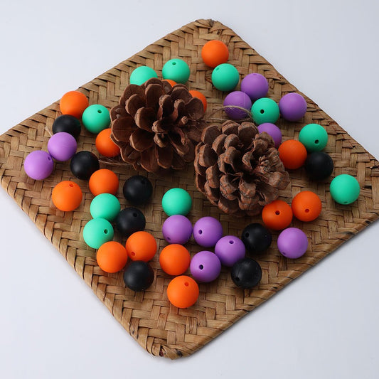 Halloween Silicone Round Beads