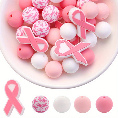 Ribbon Shape Silicone Beads Set