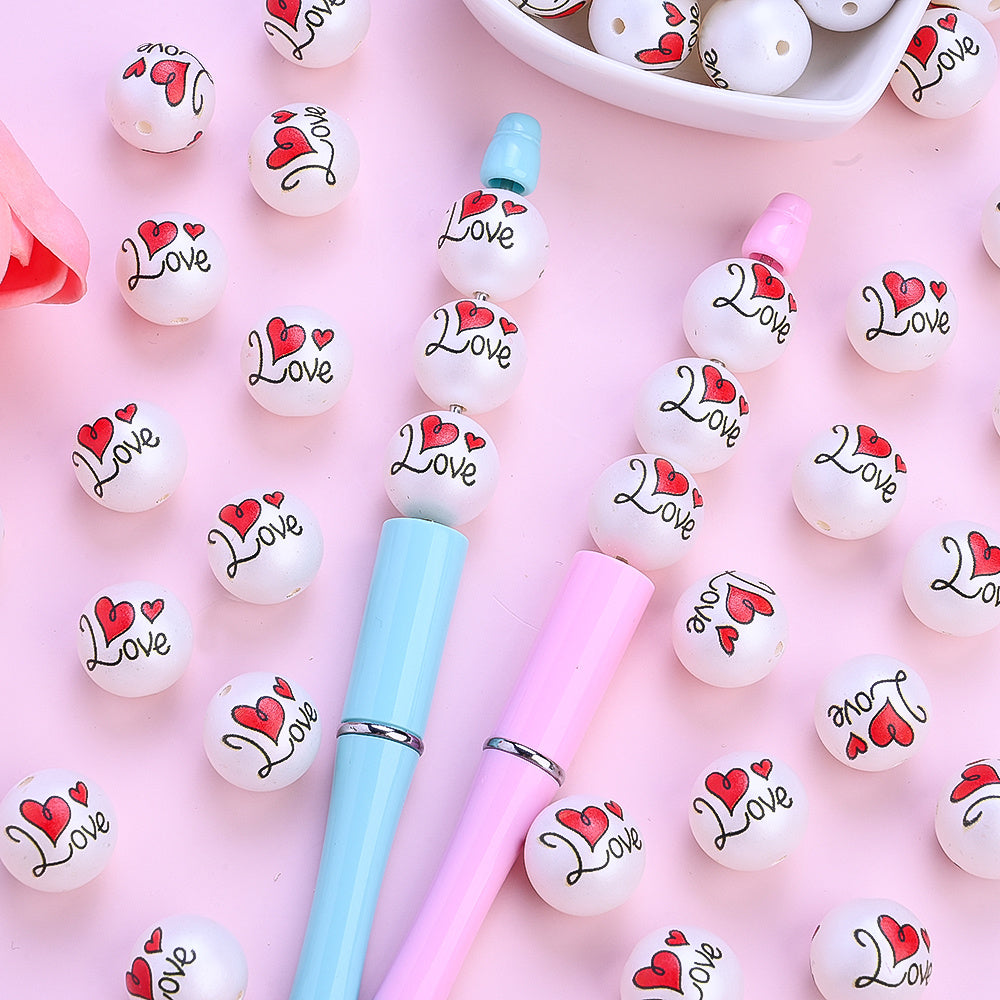 Acrylic LOVE Letter Beads