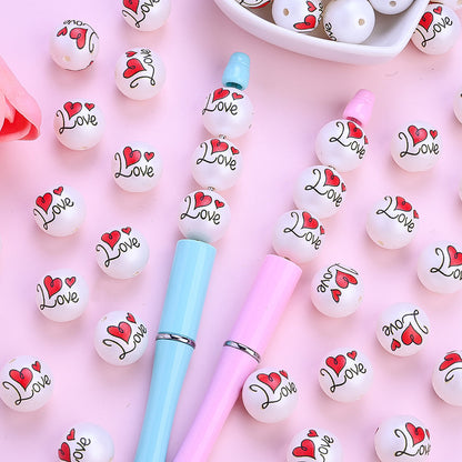 Acrylic LOVE Letter Beads