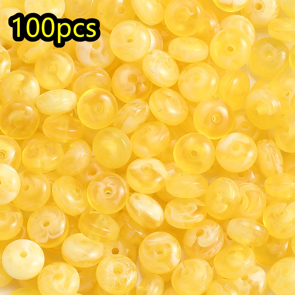 Yellow Lemon Acrylic Beads