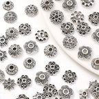 50/100pcs Mix Torus Flower End Caps Beads for Jewelry Making DIY Handmade Crafts Bracelet Necklace Accessories
