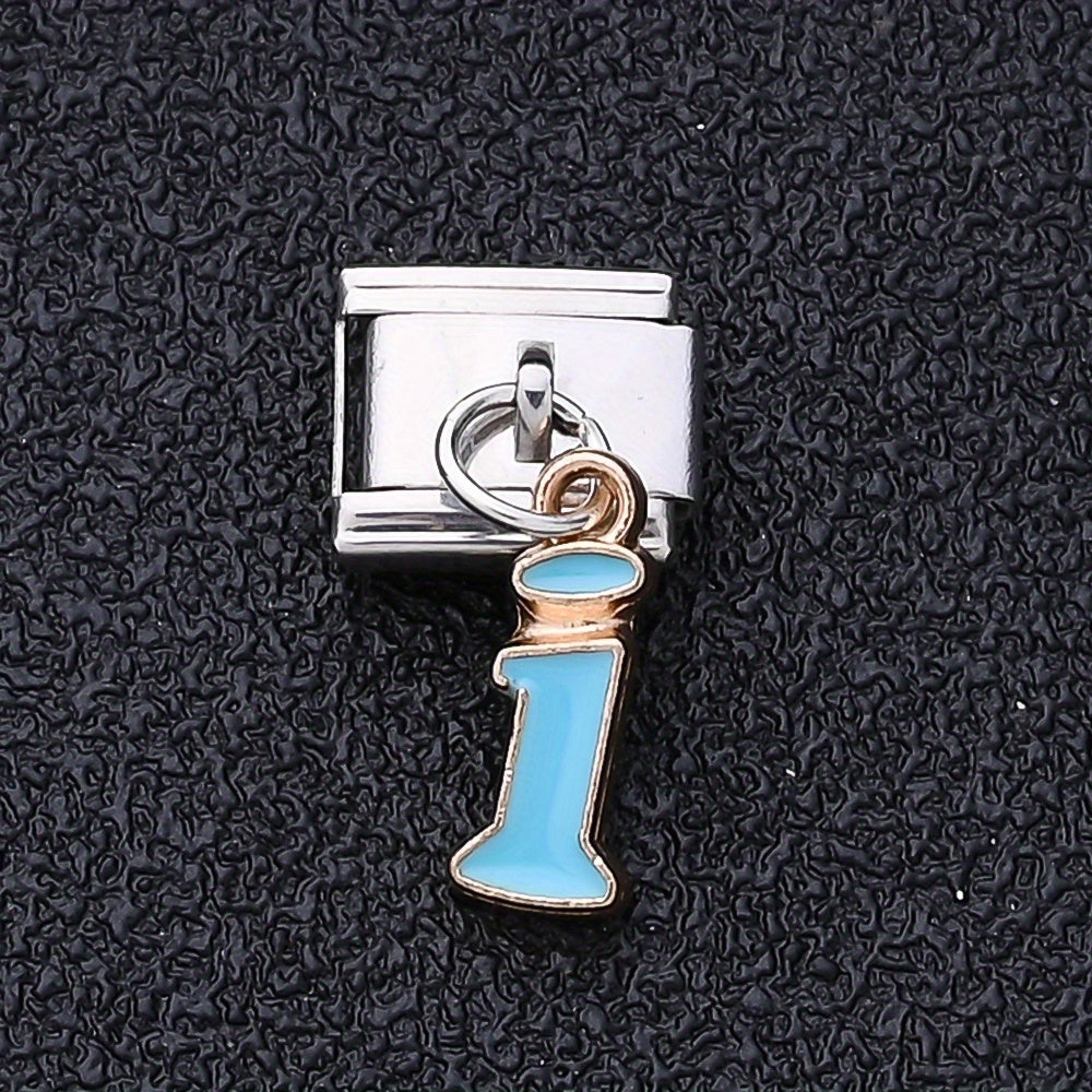 1PC A-Z English Letter Charm Link Set for 9mm Bracelets