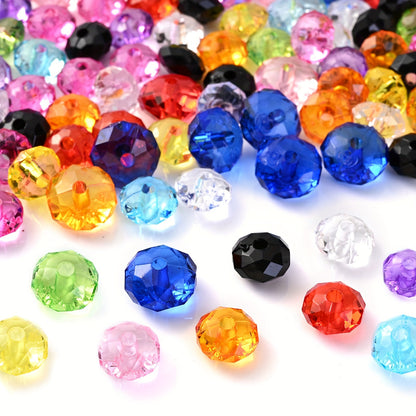 100pcs 8mm Acrylic Flat Beads
