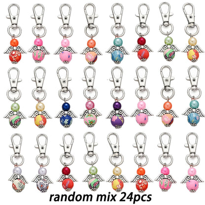 24PCS Random Mix Angel Mini Keychain Set