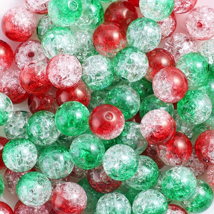Christmas Cracked Acrylic Beads