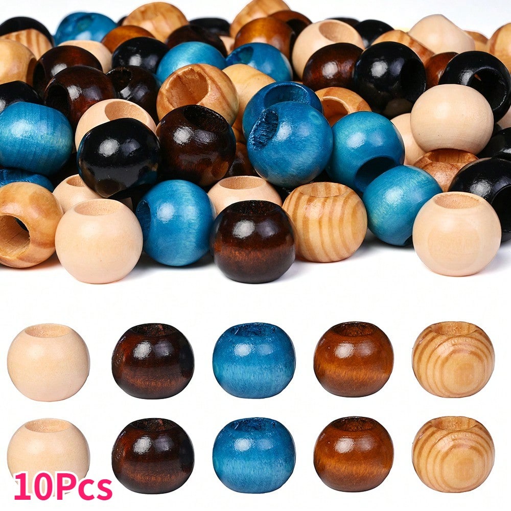 10/30/50pcs 16x20mm Natural Wood Beads