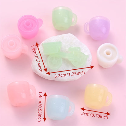 Bike Water Cup Shape Acrylic Beads