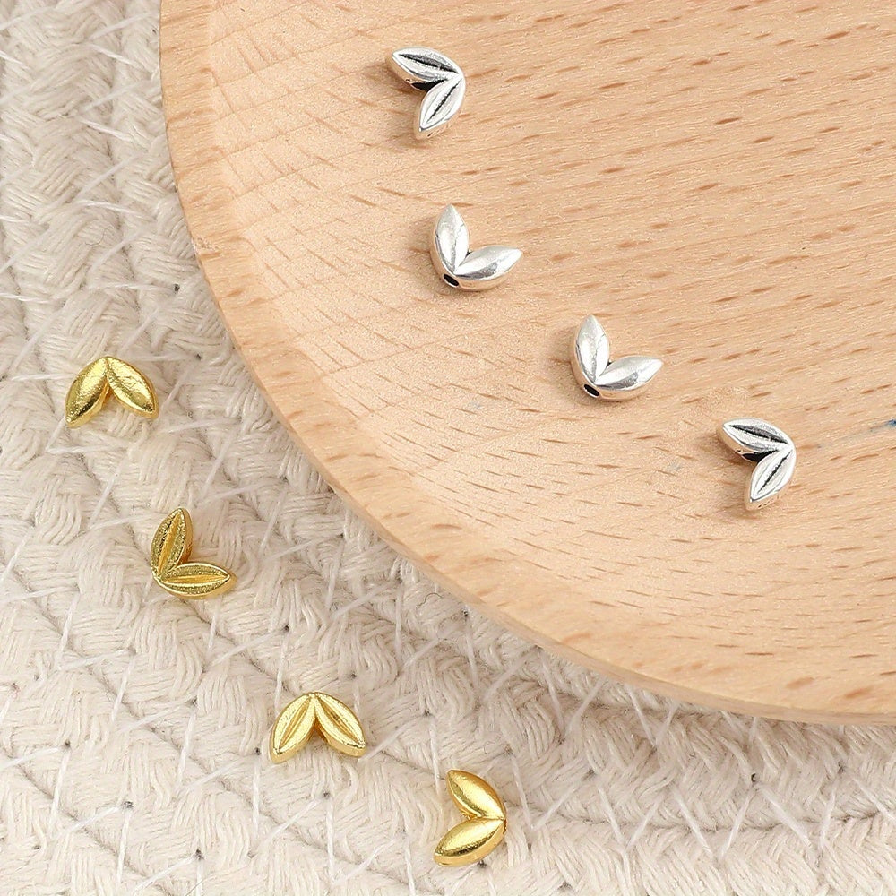 50pcs/set 5x7mm Wheat Ear Zinc Alloy Beads