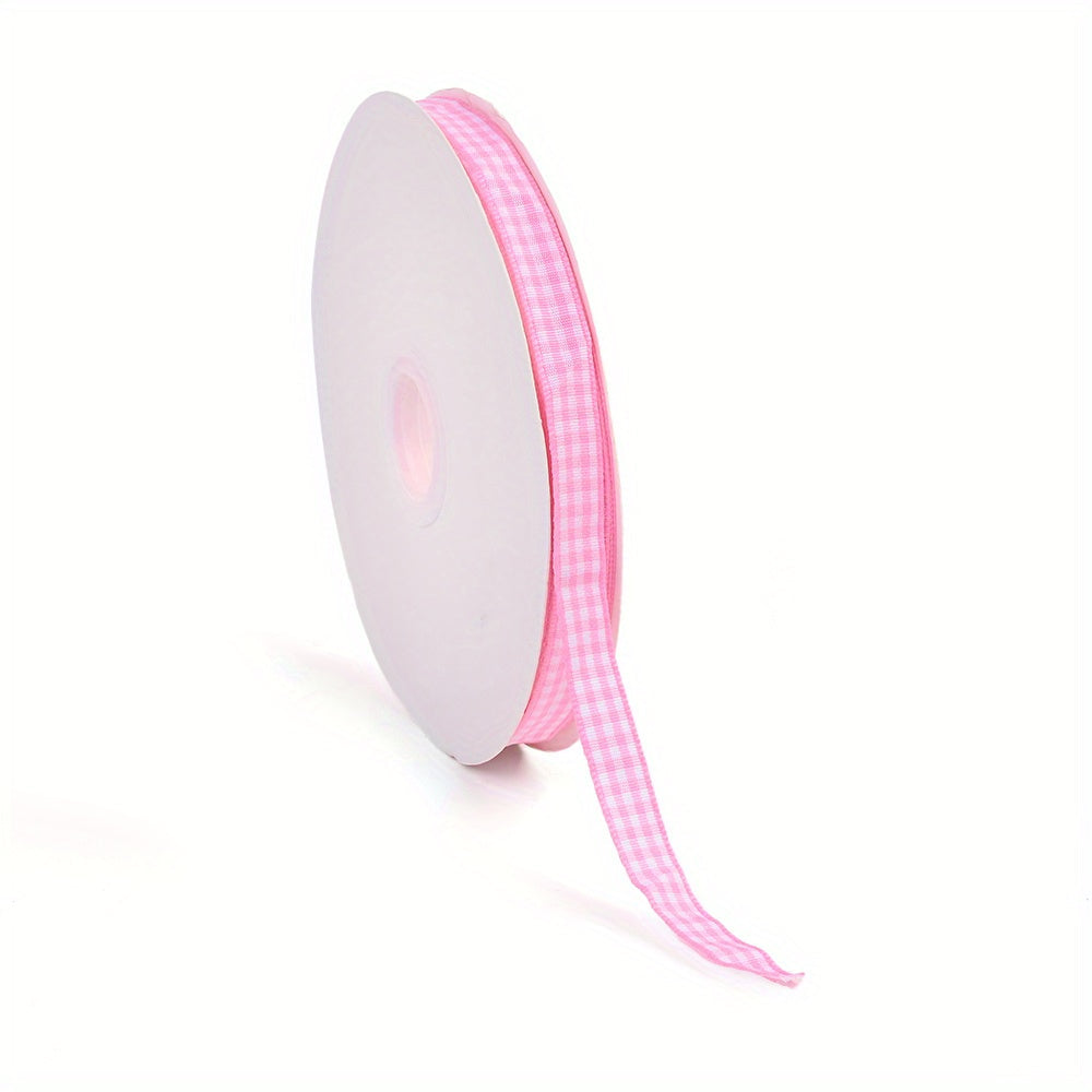 50 Yards/Roll 10 mm Christmas Plaid Satin Ribbon