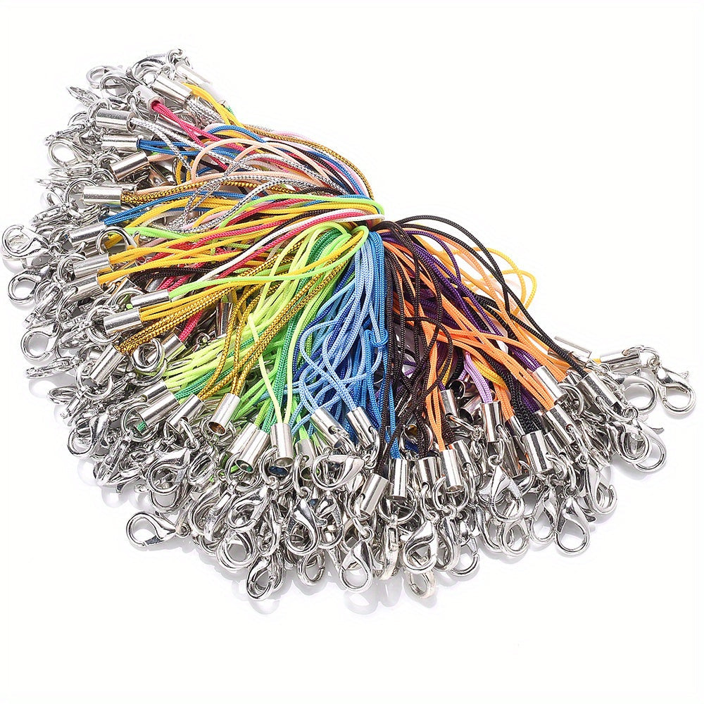 50PCS 70mm Colorful Nylon Lobster Clasp Strap Set