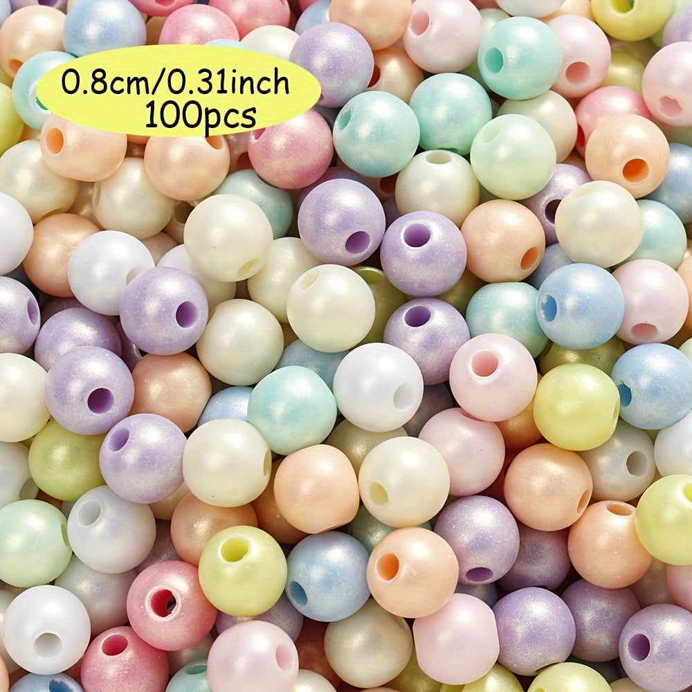 10/20/30/50/100/200pcs Macaron Color Acrylic Beads