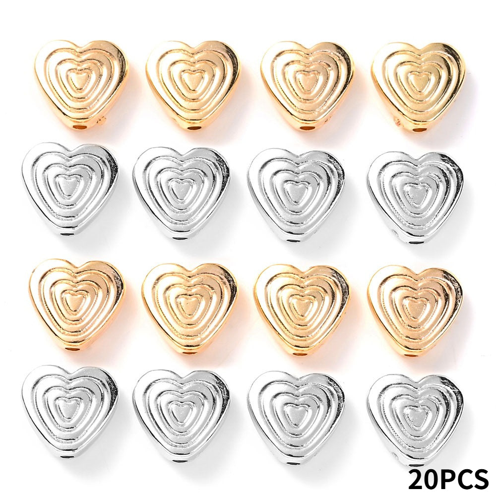 CCB Heart Spacer Beads