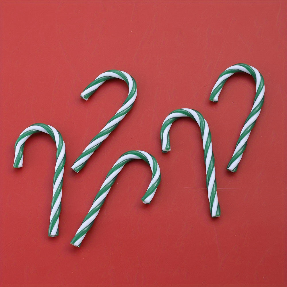 10PCS Christmas Acrylic Candy Cane Hanging Ornament Set