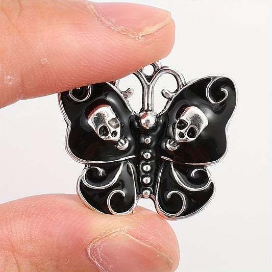 Halloween Skull Butterfly Charms