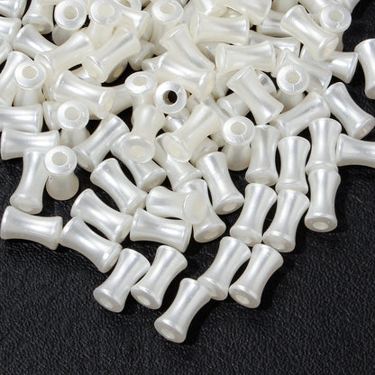 200PCS Mini Bamboo Joint Acrylic Imitation Pearl Spacer Beads