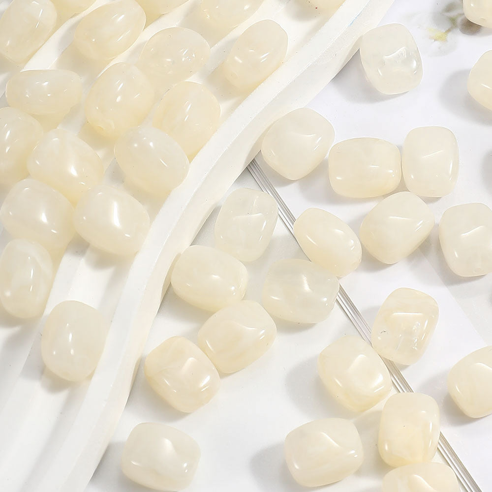 Multicolor Acrylic Straight-Hole Spacer Beads