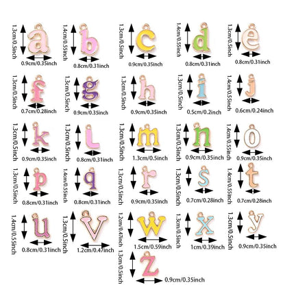A-Z Alphabet Enamel Alloy Charms