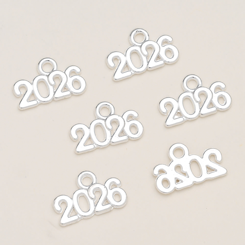 Vintage Number Letter Metal Charms
