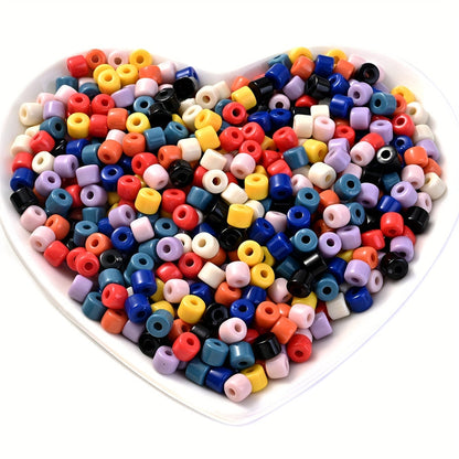Cream Acrylic Tube Spacer Beads