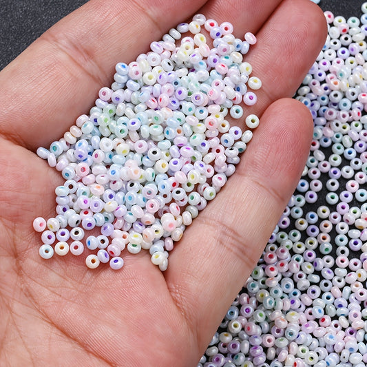 Colorful 3 mm Donut Rice Spacer Beads