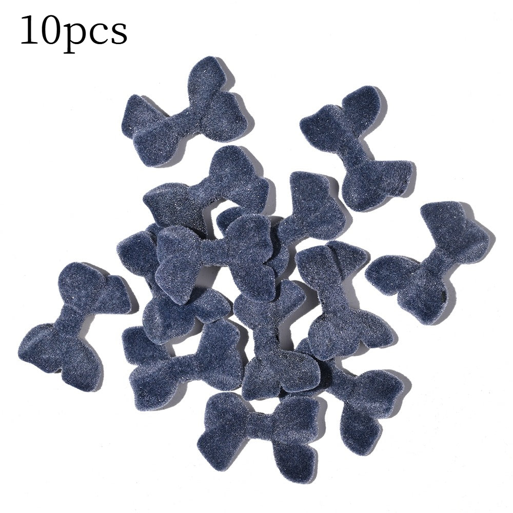 Resin Flocked Bowknot Beads