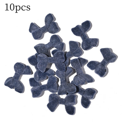 Resin Flocked Bowknot Beads