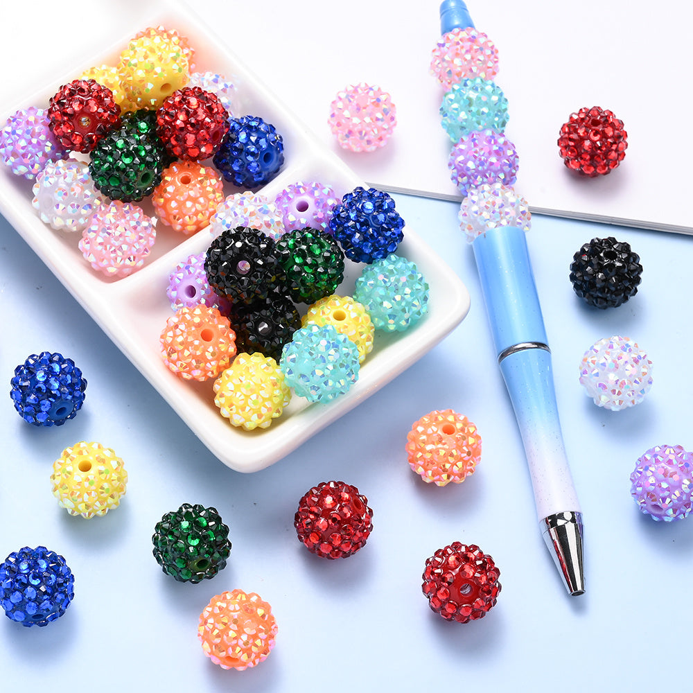 Shiny Rhinestone Bayberry Ball Beads