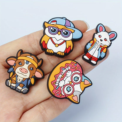 1PC 16–30mm Silicone Owl, Fox & Donut Bead Set