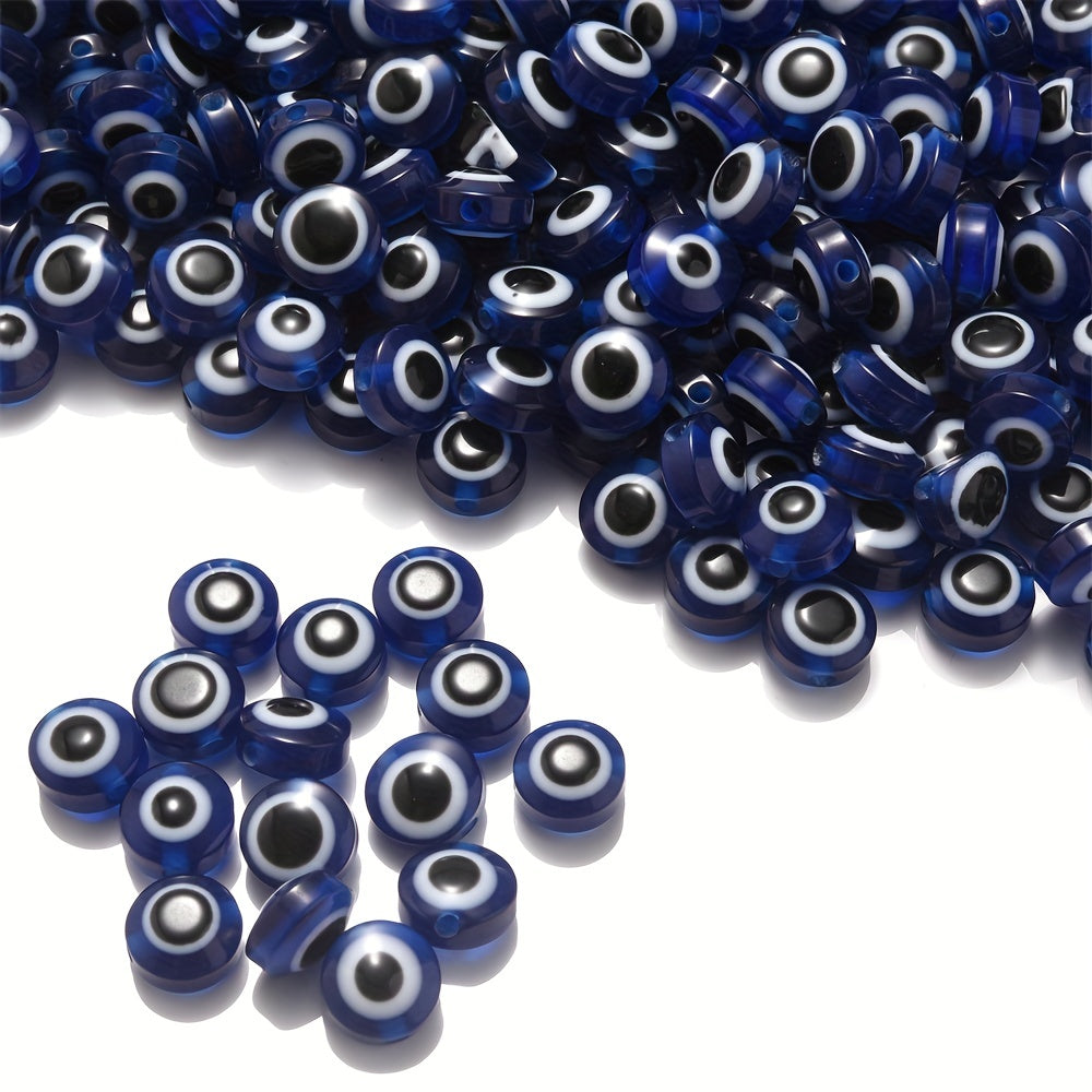 Blue Evil Eye Resin Beads