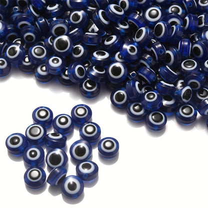 Blue Evil Eye Resin Beads