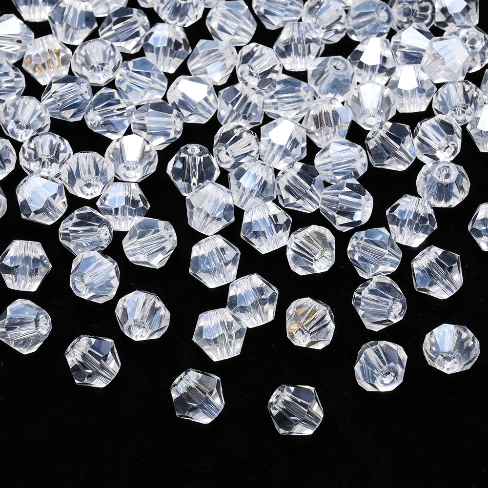 100/200/500pcs 4/6/8mm Faceted AB Glass Beads
